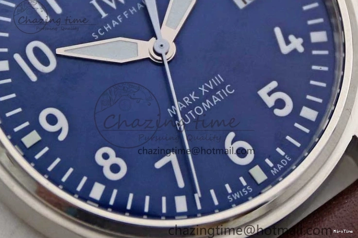 MIROTIME 0724 Mark XVIII IW327010 SS M+F 1:1 Best Edition Blue Dial on Brown Leather Strap A Resilient 7051
